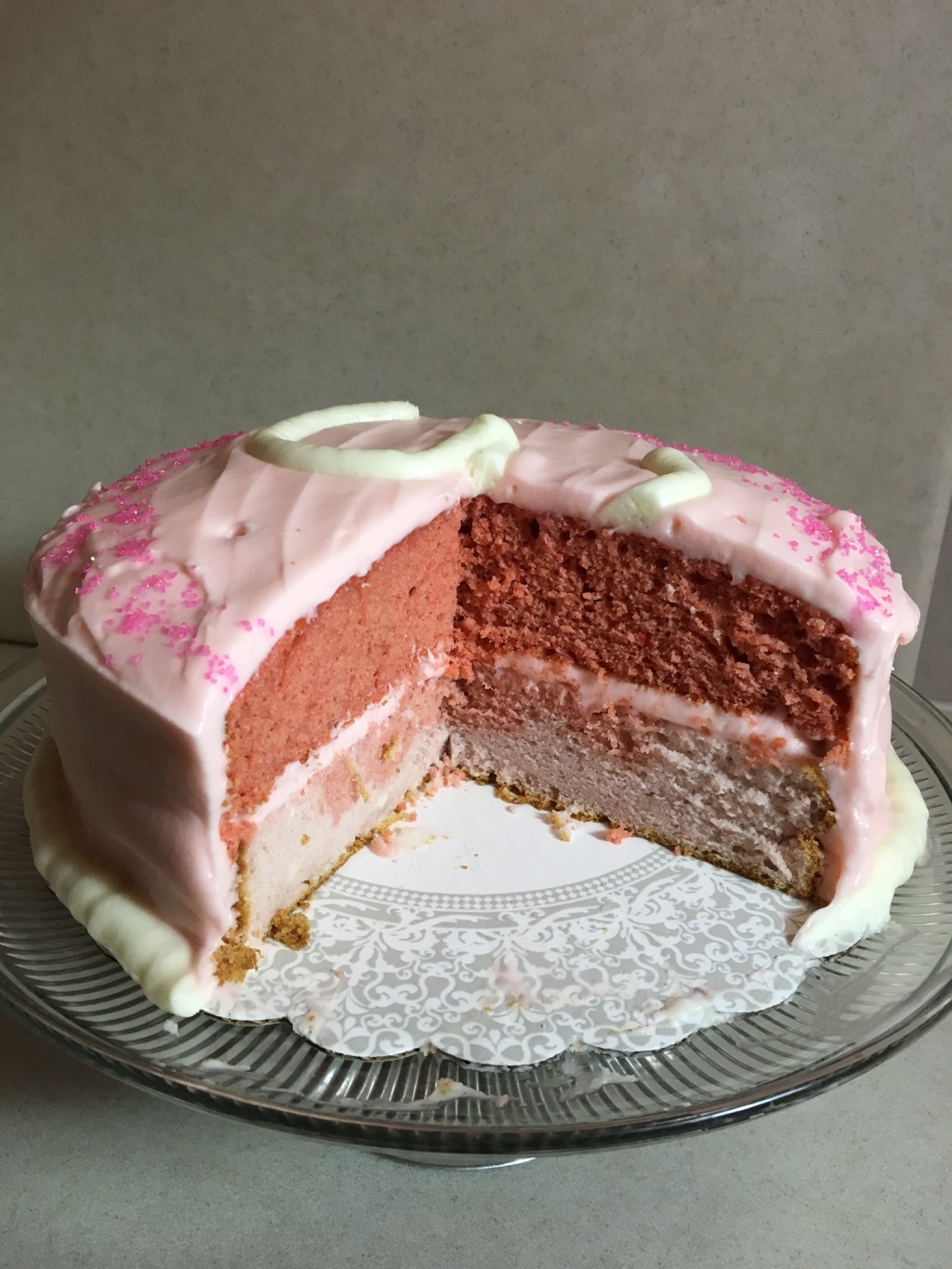 Pink Raspberry Birthday Cake